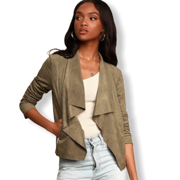 [BlankNYC] Olive Green Drape Jacket - Picture 5 of 7